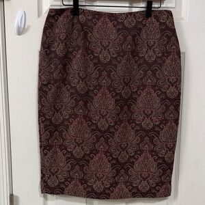 Prague Authentic Patterned Pencil Skirt